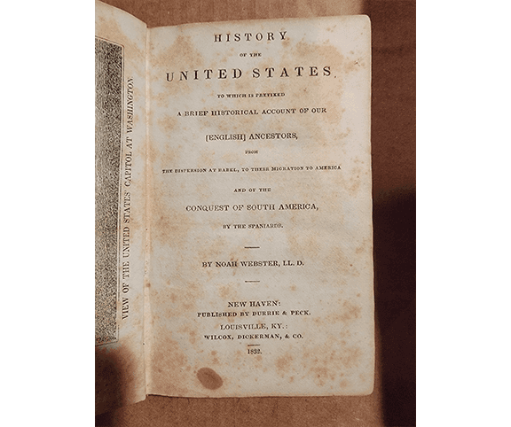 A page from History of the United States, 1832